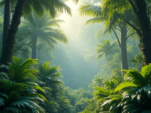 Renderización de un entorno tropical exótico para animación