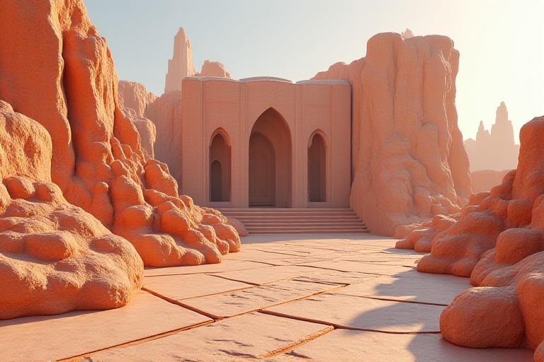 Modelo de entorno 3D en baja poligonización