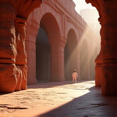 Imagen 3D después del renderizado avanzado con sombras y contrastes